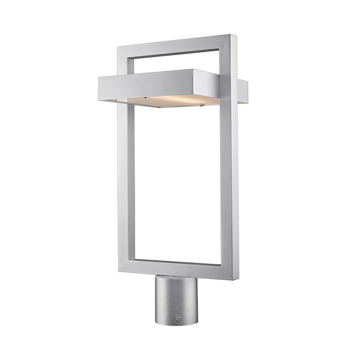 Z-Lite Luttrel 1 Light Outdoor Post Mount, Silver - 566PHBR-SL-LED