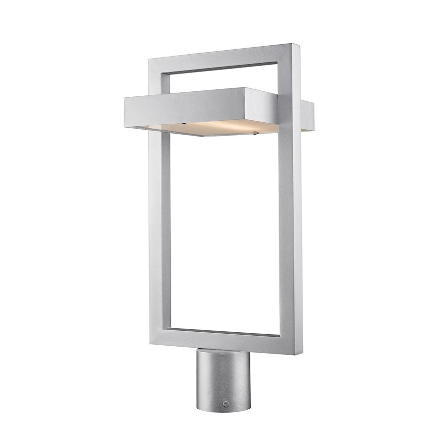 Z-Lite Luttrel 1 Light Outdoor Post Mount, Silver - 566PHBR-SL-LED