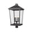 Z-Lite Beacon 4 Light Outdoor Post Mount, Black/Clear Beveled