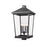 Z-Lite Beacon 4 Light Outdoor Post Mount, Black/Clear Beveled