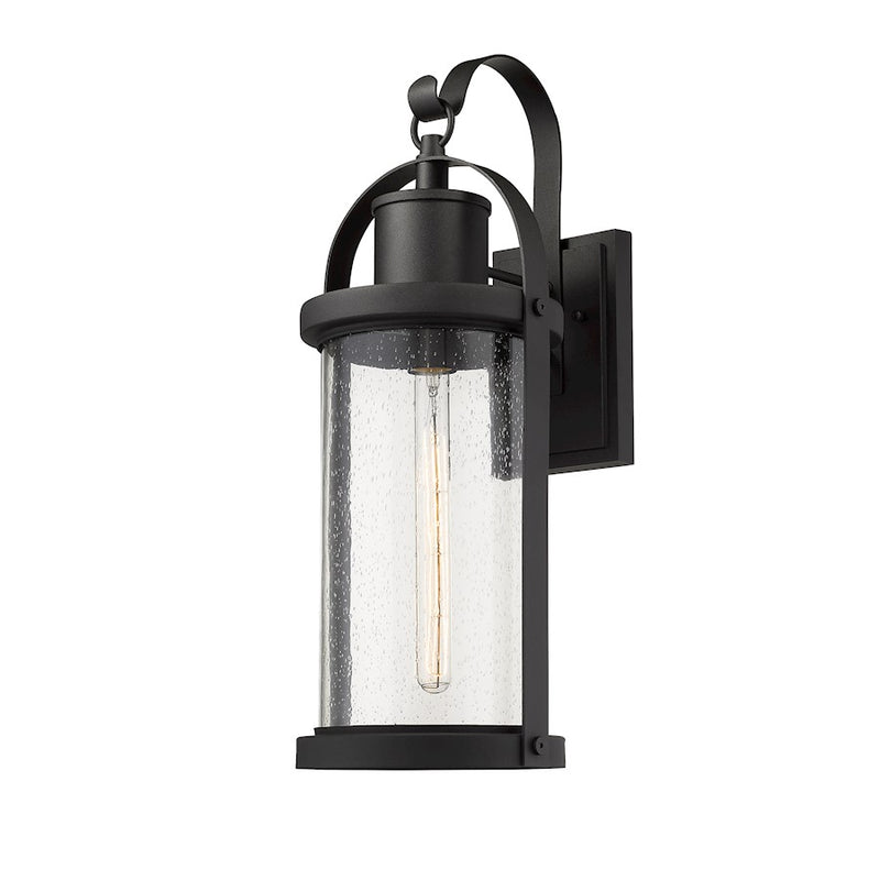 Z-Lite 1 Light Roundhouse Outdoor Wall Sconce, Black