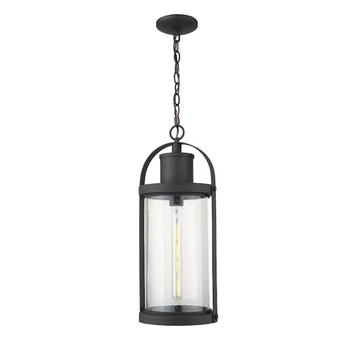 Z-Lite 1 Light Roundhouse 9" Outdoor Chain Mount, Black