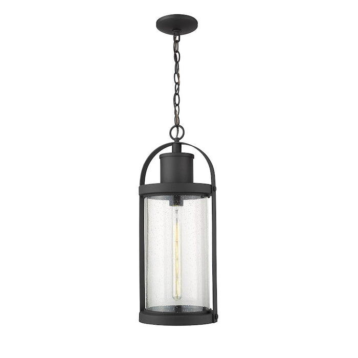 Z-Lite 1 Light Roundhouse 9" Outdoor Chain Mount, Black