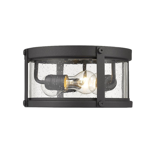 Z-Lite 3 Light Roundhouse 6" Outdoor Flush Mount, Black