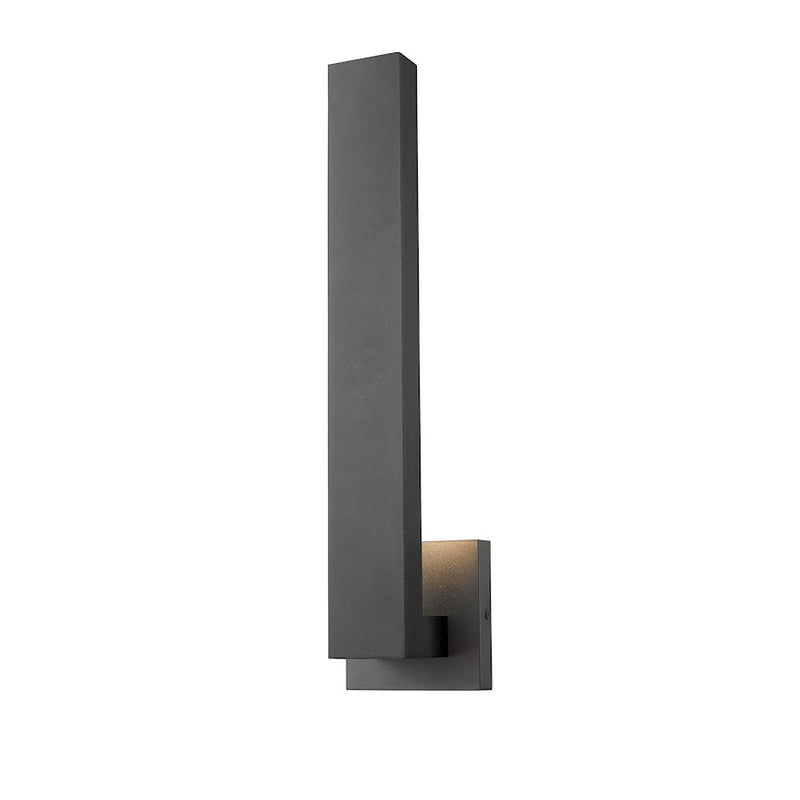 Z-Lite Edge 2 Light Outdoor Wall Sconce, Black - 576M-BK-LED