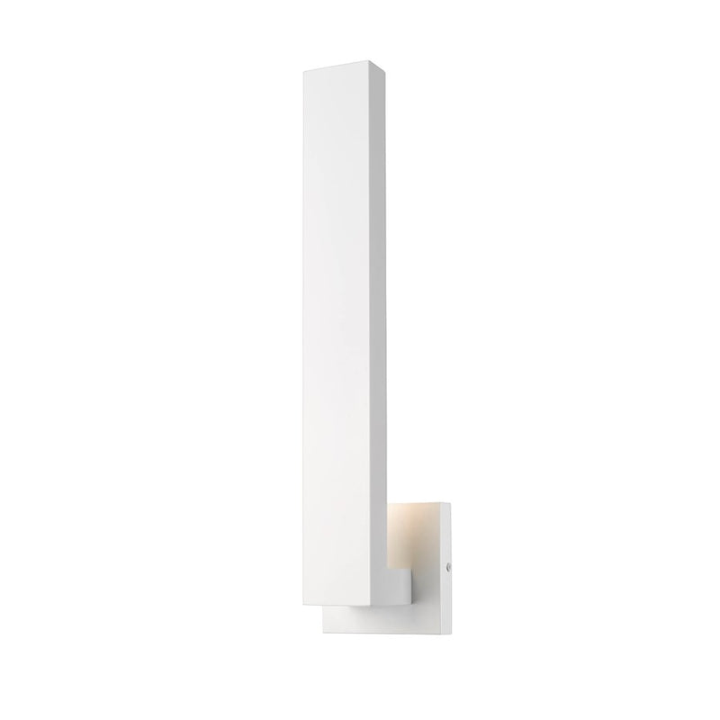 Z-Lite Edge 2 Light Outdoor Wall Sconce, White - 576M-WH-LED