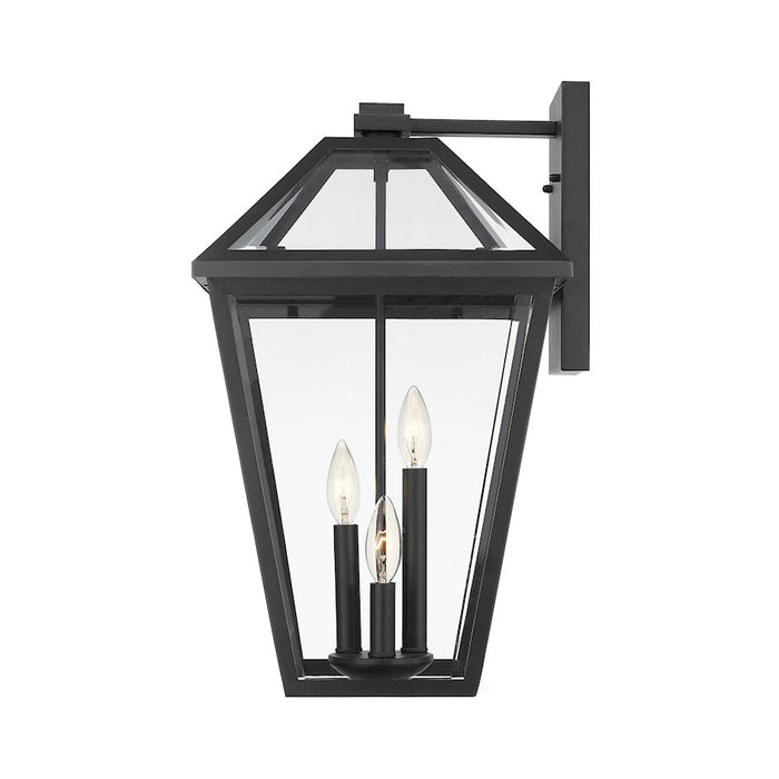 Z-Lite Talbot 3 Light Small Outdoor Wall Sconce, Black
