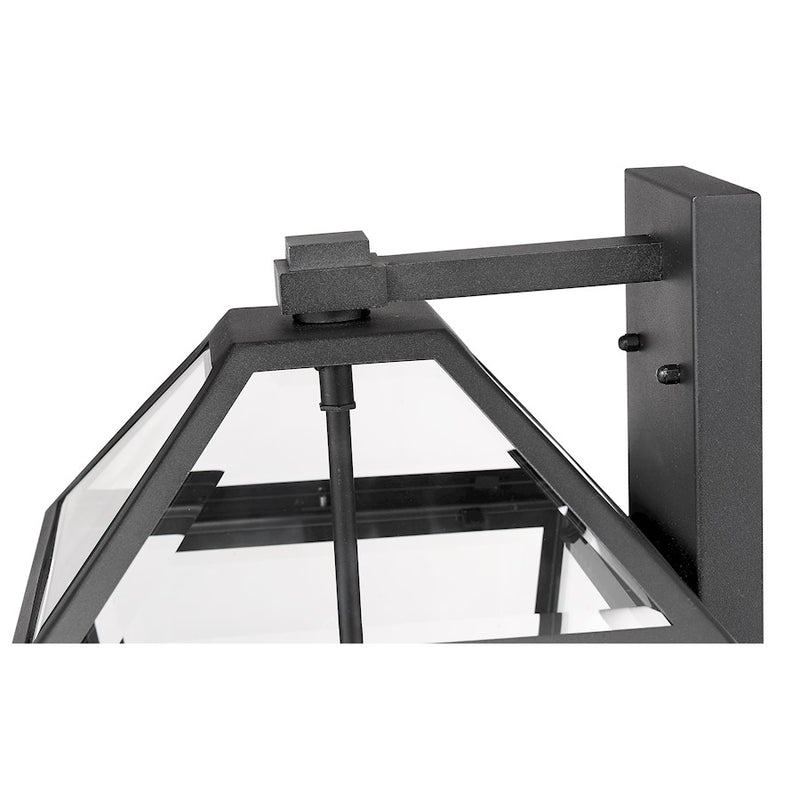 Z-Lite Talbot 3 Light Small Outdoor Wall Sconce, Black