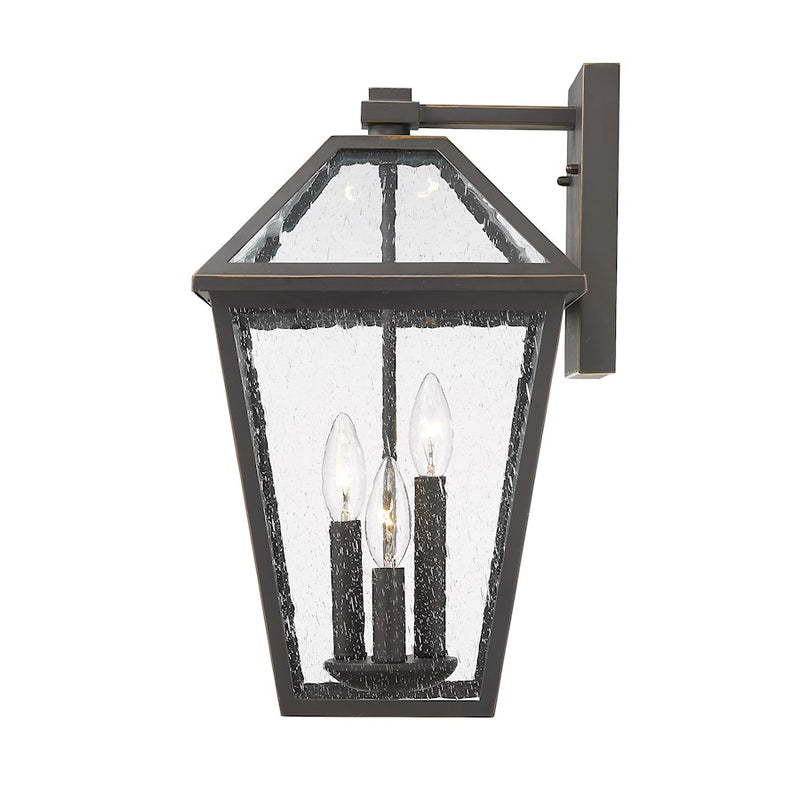 Z-Lite Talbot 3 Light Small Outdoor Wall Sconce, Rubbed Bronze