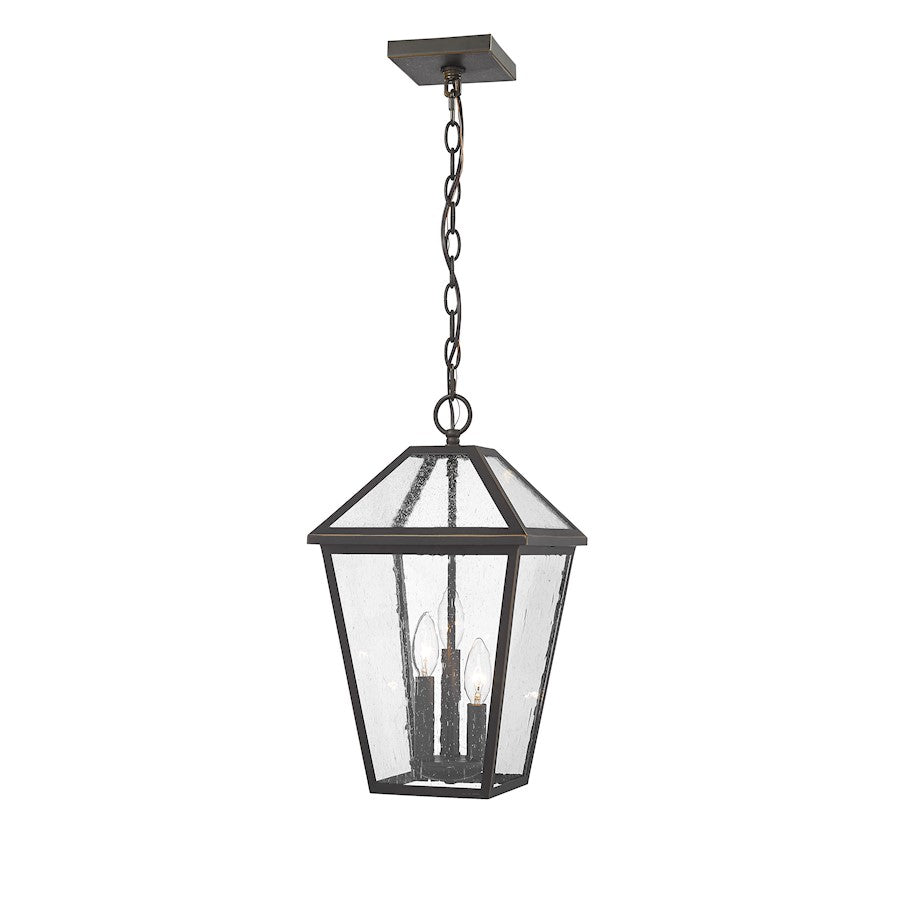 Z-Lite Talbot 3 Light Outdoor Chain Mount Fixture, Rubbed Bronze - 579CHB-ORB