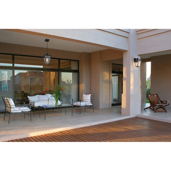 Z-Lite Talbot 1 Light Outdoor Chain Mount Ceiling Fixture, Black