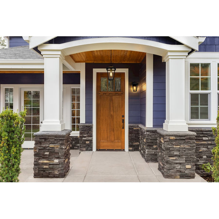 Z-Lite Talbot 1 Light Outdoor Chain Mount Ceiling Fixture, Black