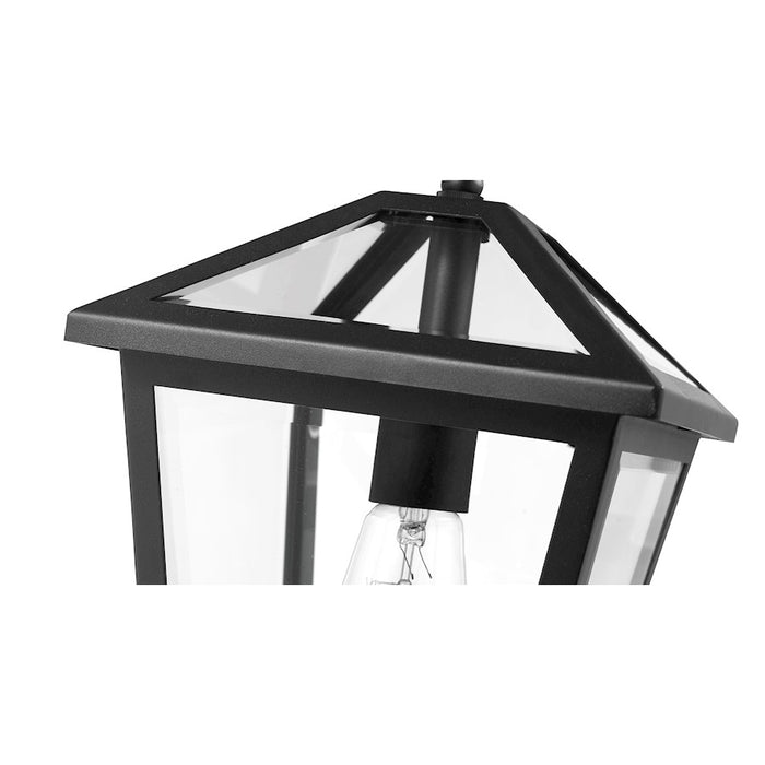 Z-Lite Talbot 1 Light Outdoor Chain Mount Ceiling Fixture, Black