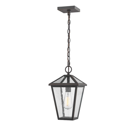 Z-Lite Talbot 1 Light Outdoor Chain Mount Ceiling Fixture, Bronze - 579CHM-ORB