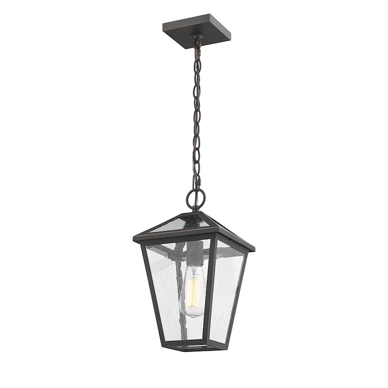 Z-Lite Talbot 1 Light Outdoor Chain Mount Ceiling Fixture, Bronze