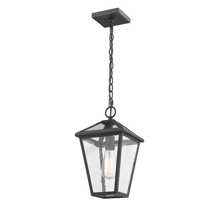 Z-Lite Talbot 1 Light Outdoor Chain Mount Ceiling Fixture, Bronze