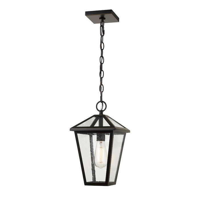 Z-Lite Talbot 1 Light Outdoor Chain Mount Ceiling Fixture, Bronze