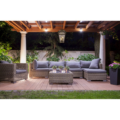 Z-Lite Talbot 3 Light Outdoor Chain Mount Ceiling Fixture, Black