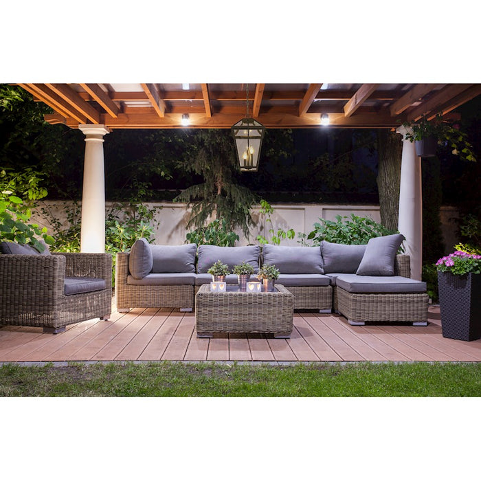 Z-Lite Talbot 3 Light Outdoor Chain Mount Ceiling Fixture, Black