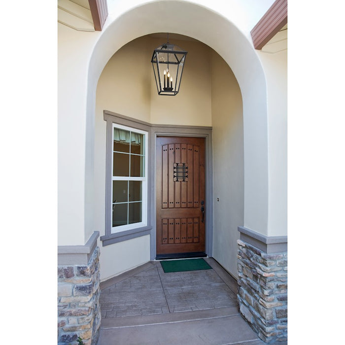 Z-Lite Talbot 4 Lt Outdoor Chain Mount Ceiling, Black/Beveled