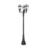 Z-Lite Talbot 9Lt 29.5" Outdoor Post Mount, Black/Beveled - 579PHBR-3-564P-BK