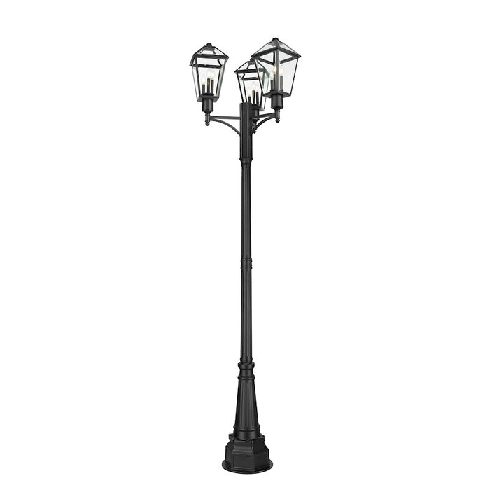 Z-Lite Talbot 9Lt 29.5" Outdoor Post Mount, Black/Beveled