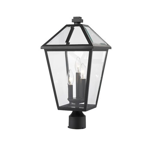 Z-Lite Talbot 3 Light 20" Outdoor Post Mount Fixture, Black - 579PHBR-BK