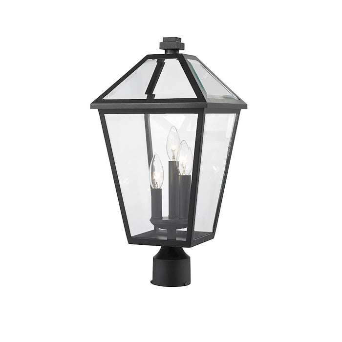 Z-Lite Talbot 3 Light 20" Outdoor Post Mount Fixture, Black - 579PHBR-BK