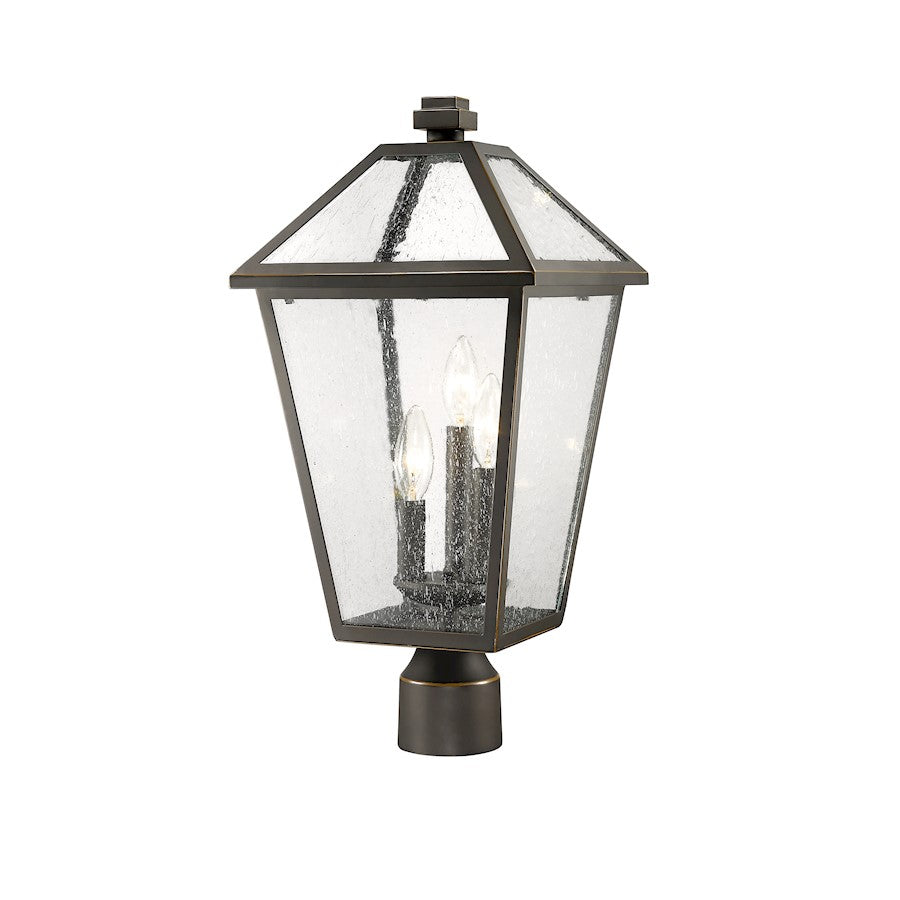 Z-Lite Talbot 3 Light 20" Outdoor Post Mount Fixture, Bronze - 579PHBR-ORB