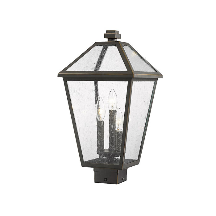 Z-Lite Talbot 3 Light 19" Outdoor Post Mount Fixture, Bronze - 579PHBS-ORB