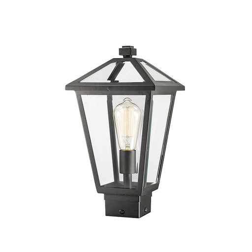 Z-Lite Talbot Outdoor Post Mount Fixture, Black - 579PHMS-BK