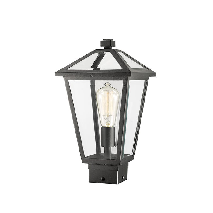 Z-Lite Talbot Outdoor Post Mount Fixture, Black - 579PHMS-BK
