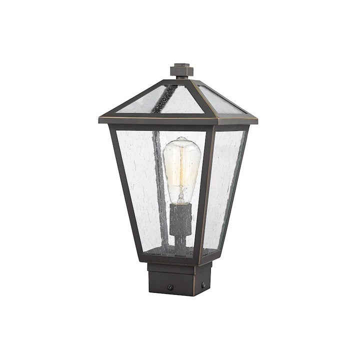 Z-Lite Talbot 1 Light Outdoor Post Mount Fixture, Rubbed Bronze - 579PHMS-ORB