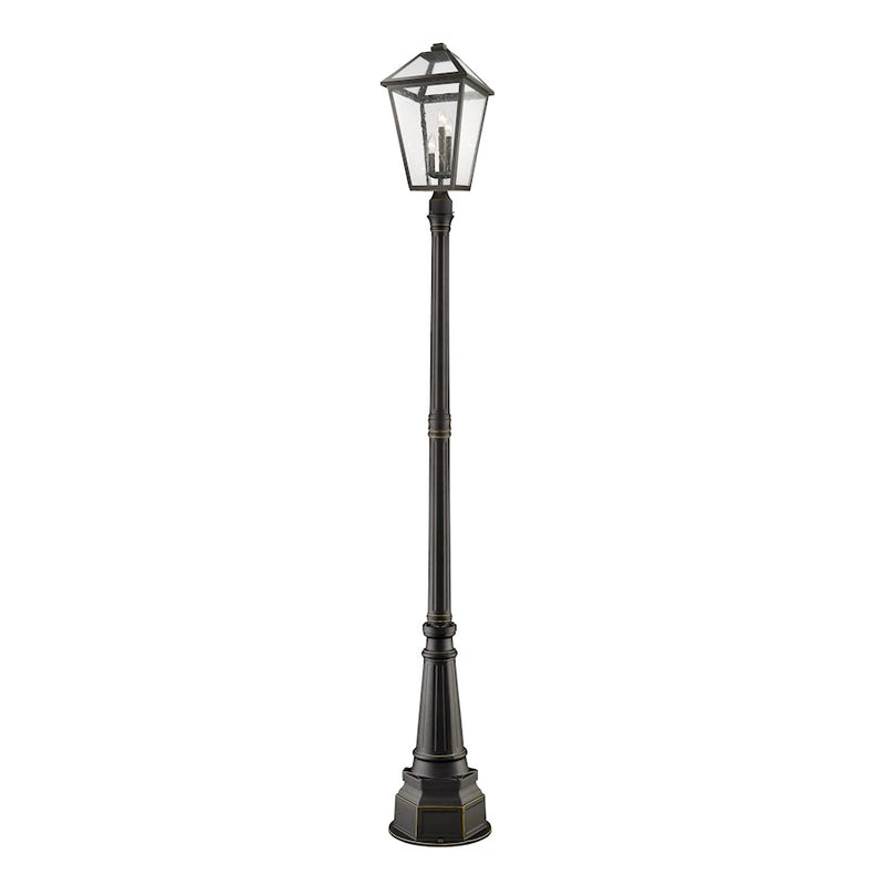 Z-Lite Talbot 3 Light Outdoor Post Mounted Fixture, Bronze - 579PHXLR-564P-ORB
