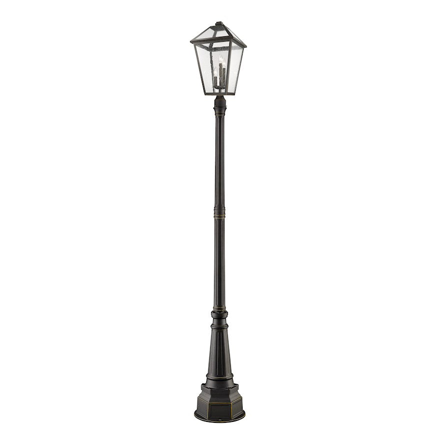 Z-Lite Talbot 3 Light Outdoor Post Mounted Fixture, Bronze - 579PHXLR-564P-ORB