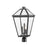 Z-Lite Talbot 3 Light 24" Outdoor Post Mount Fixture, Black - 579PHXLR-BK