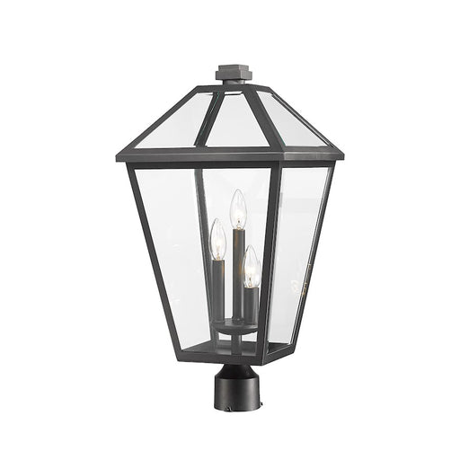 Z-Lite Talbot 3 Light 24" Outdoor Post Mount Fixture, Black - 579PHXLR-BK
