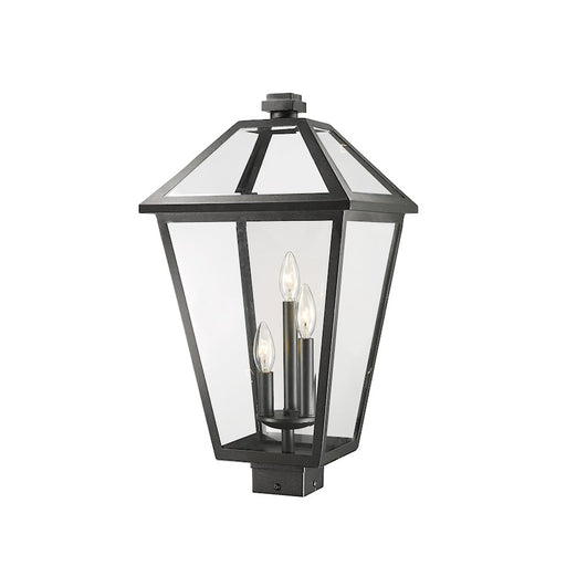 Z-Lite Talbot 3 Light 22" Outdoor Post Mount Fixture, Black - 579PHXLS-BK