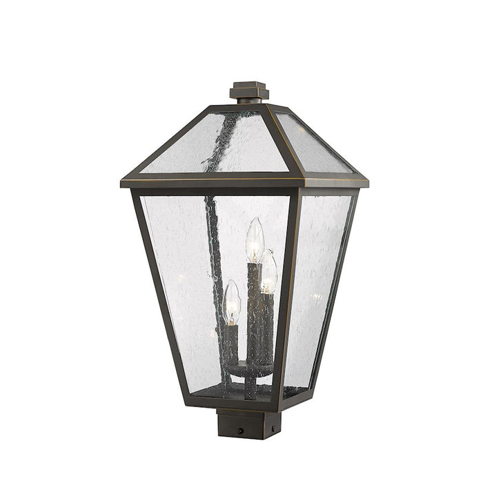 Z-Lite Talbot 3 Light 22" Outdoor Post Mount Fixture, Bronze - 579PHXLS-ORB