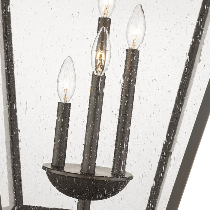 Z-Lite Talbot 4 Light 34.25" Outdoor Post Mount, Bronze/Seedy