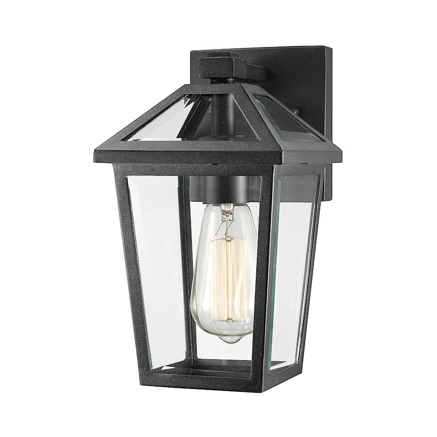 Z-Lite Talbot 1 Light Outdoor Small Sconce, Black - 579S-BK