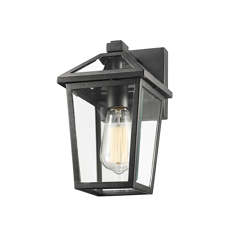 Z-Lite Talbot 1 Light Outdoor Small Sconce, Black