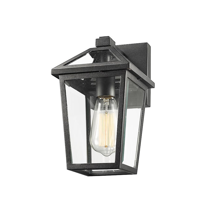Z-Lite Talbot 1 Light Outdoor Small Sconce, Black