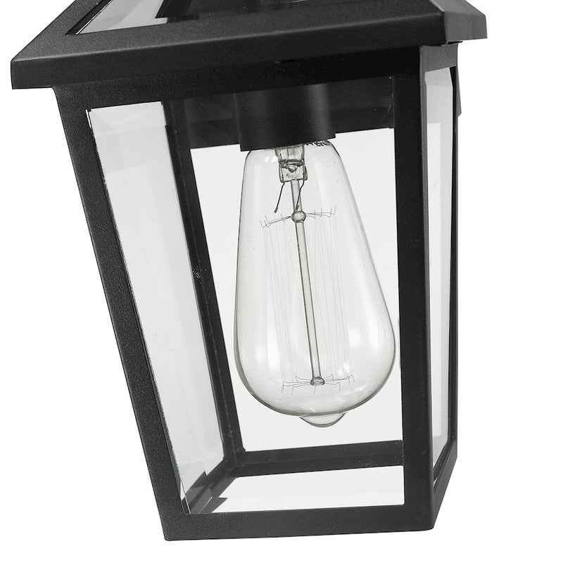 Z-Lite Talbot 1 Light Outdoor Small Sconce, Black