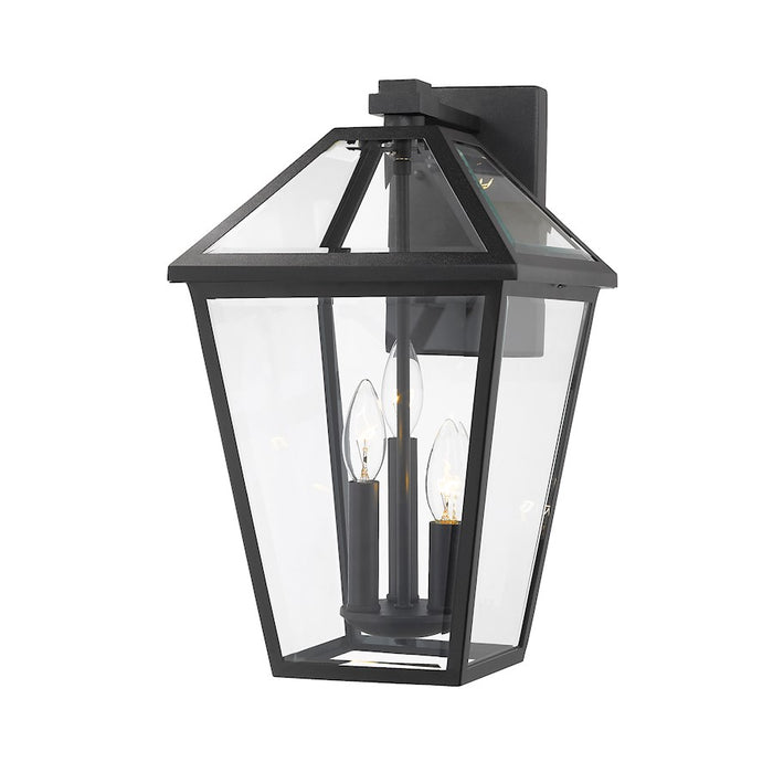 Z-Lite Talbot 3 Light Large Outdoor Wall Sconce, Black - 579XL-BK