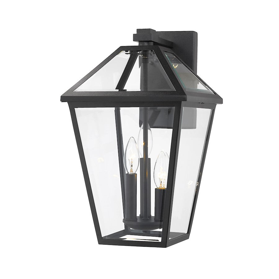 Z-Lite Talbot 3 Light Large Outdoor Wall Sconce, Black - 579XL-BK