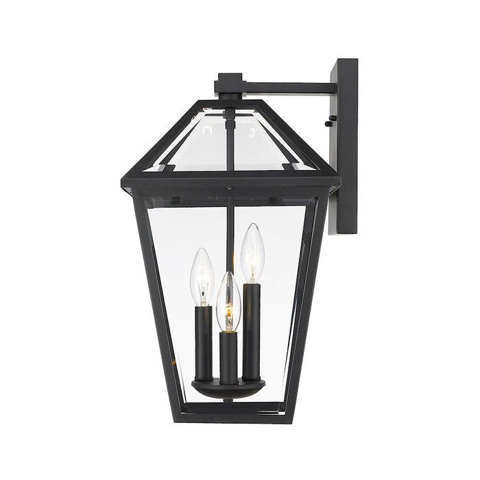 Z-Lite Talbot 3 Light Large Outdoor Wall Sconce, Black