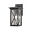 Z-Lite Brookside 1 Light 15" Outdoor Wall Sconce, Black, Clear Seedy - 583M-BK