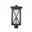 Z-Lite Brookside 1 Light 19" Outdoor Post Mount, Black/Seedy