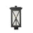 Z-Lite Brookside 1 Light Outdoor Post Mount Fixture, Black/Seedy